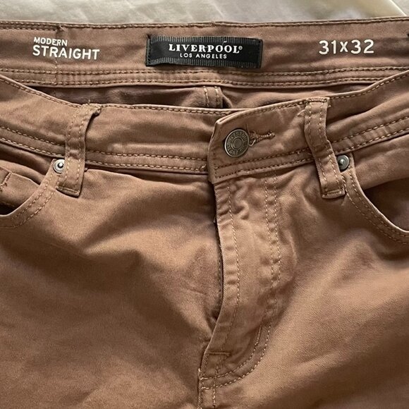 828 Kingston Modern Straight Colored Denim Size 31x32 Brown - Picture 4 of 6